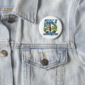 Ski voor avontuurlijke logo ronde button 5,7 cm (In situ)