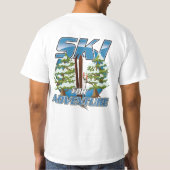 Ski voor avontuurlijke logo t-shirt (Achterkant)
