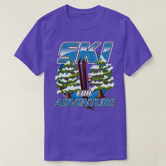 Ski voor avontuurlijke reizen t-shirt (Design voorkant)