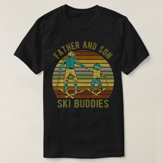 Ski voor vader en jongen  Ski Dad T-shirt (Design voorkant)