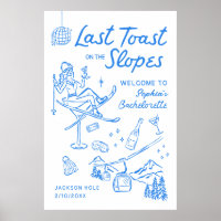 Ski vrijgezellenfeest Aprés Ski welkomstposter