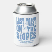 Ski vrijgezellenfeest laatste toost op de piste blikjeskoeler (Blikje Achterkant)