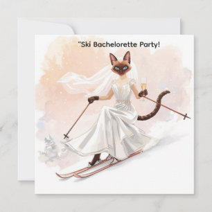 Ski vrijgezellenfeest voor kattenliefhebbers save the date