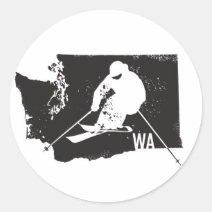 Ski Washington Ronde Sticker