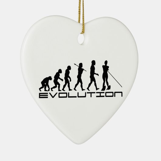 Ski Waterski Sport Evolution Art Keramisch Ornament (Rechts)