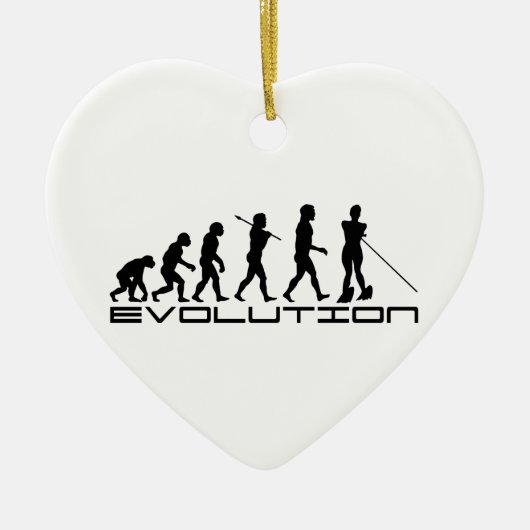 Ski Waterski Sport Evolution Art Keramisch Ornament (Voorkant)