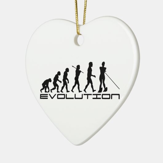 Ski Waterski Sport Evolution Art Keramisch Ornament (Links)