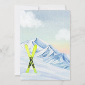 Ski Waterverf Berglandschap Bar Bat Mizvah (Achterkant)