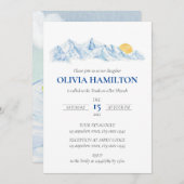 Ski Waterverf Berglandschap Bar Bat Mizvah (Voorkant / Achterkant)