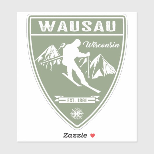 Ski Wausau Wisconsin Sticker (Vel)