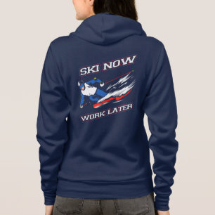 Ski werkt nu later Skiende enthousiastelingen Hoodie