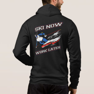 Ski werkt nu later Skiende enthousiastelingen Hoodie
