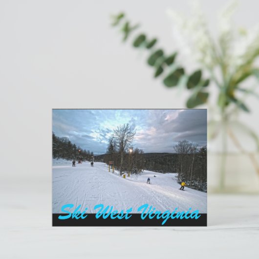 SKI WEST VIRGINIA BRIEFKAART (Staand voorkant)