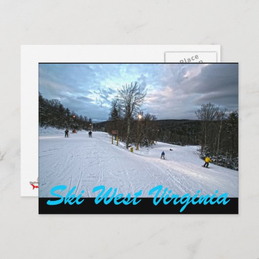 SKI WEST VIRGINIA BRIEFKAART (Voorkant / Achterkant)