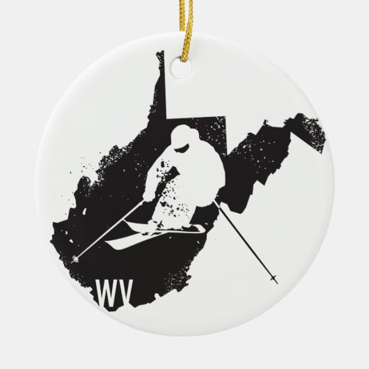 Ski West Virginia Keramisch Ornament (Voorkant)