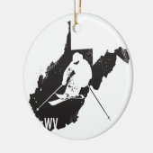 Ski West Virginia Keramisch Ornament (Links)