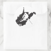 Ski West Virginia Ronde Sticker (Tas)