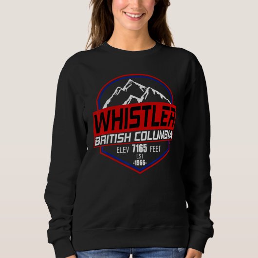 Ski Whistler B C Canada Skiing and Mountain Biking Trui (Voorkant)