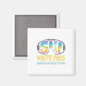 Ski White P Washington Skivakantie  Magneet (Voorkant / Achterkant)
