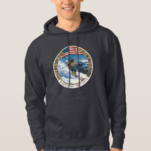 Ski Whitefish, Montana, Man Skiloper Hoodie
