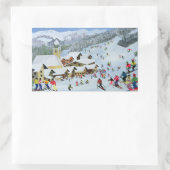 Ski Whizzz. 1991 Rechthoekige Sticker (Tas)