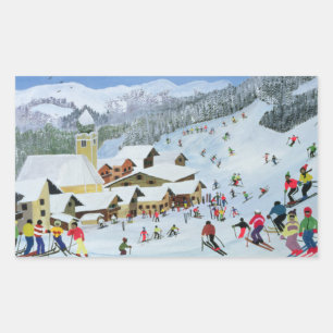 Ski Whizzz. 1991 Rechthoekige Sticker