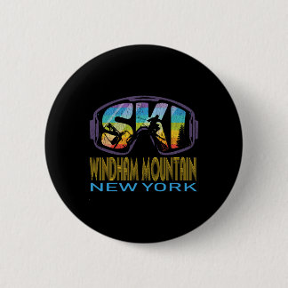 Ski Windham Mountain New York Skiing Vacation  Ronde Button 5,7 Cm