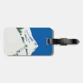 Ski Winter Scene Bagagelabel (Achterkant horizontaal)