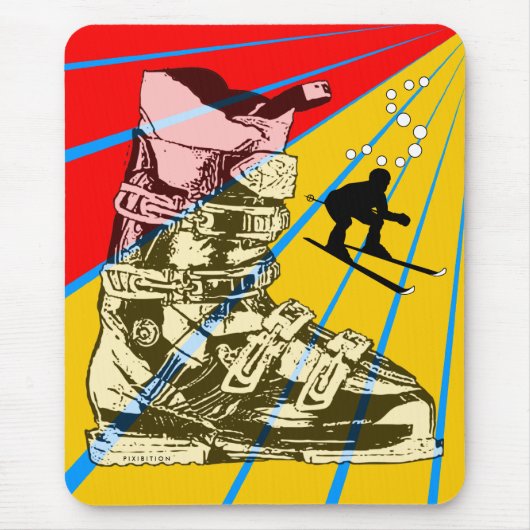 Ski Winter Sport Mousepad Ski Boot Muismat (Voorkant)