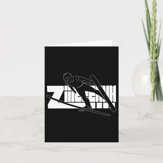 Ski Winter Sport Nordic Combinatie Ski Jumping Kaart (Voorkant)