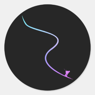 Ski Winter Sports Skiing Skier  Ronde Sticker