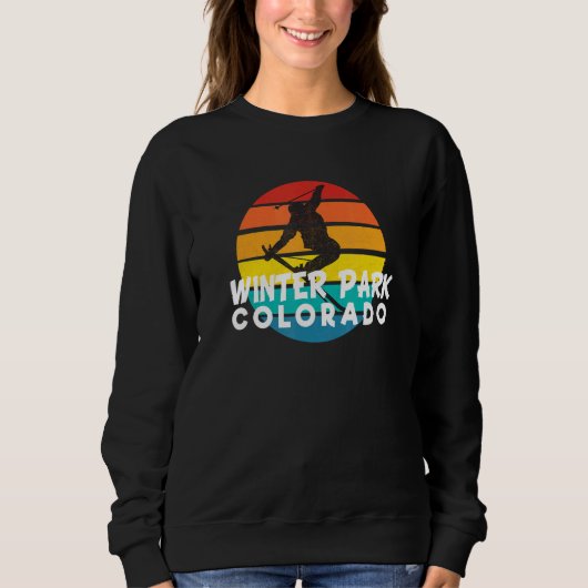 Ski Winterpark 70s 80s Throwback Winterpark Ski Trui (Voorkant)