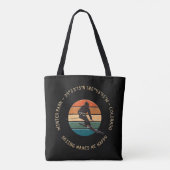 Ski Winterpark, Colorado - Man Skier Golden Text Tote Bag (Achterkant)