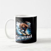 Ski wintersport skiër grappige skicapybara koffiemok (Links)