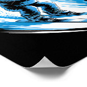 Ski wintersport skiër grappige skicat  poster (Hoek)