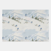 Ski Wrapping Paper Flat Sheet Set of 3 (Voorkant 2)