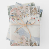 Ski Wrapping Paper Flat Sheet Set of 3 (In situ)