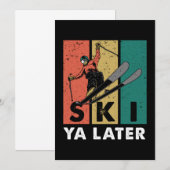 Ski Ya Later Retro Skier Winter Sports Skiing Gift Kaart (Voorkant / Achterkant)