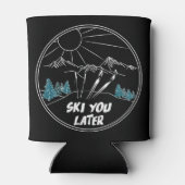 Ski you Later Funny Ski Pun Blikjeskoeler (Achterkant)