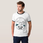 Ski you Later Funny Ski Pun T-shirt (Voorkant volledig)