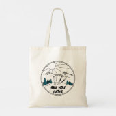 Ski you Later Funny Ski Pun Tote Bag (Achterkant)