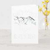 Ski You Later Outdoor Snow Adventure Skiing Kaart (Gele Bloem)