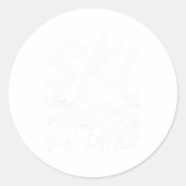 Ski You Later  Ronde Sticker (Voorkant)