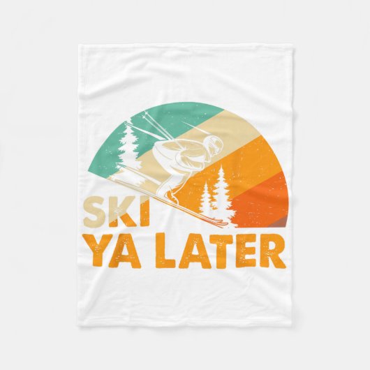 Ski You Later Winter Holiday Skiing Ski Driver Fun Fleece Deken (Voorkant)