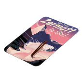Ski Zermatt retro vakantieposter Magneet (Linkerzijde)