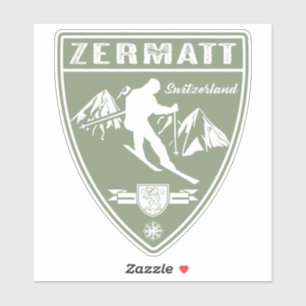 Ski Zermatt Zwitserland Sticker