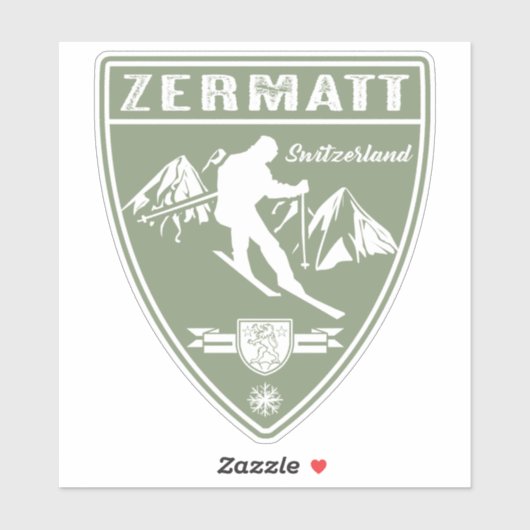 Ski Zermatt Zwitserland Sticker (Vel)