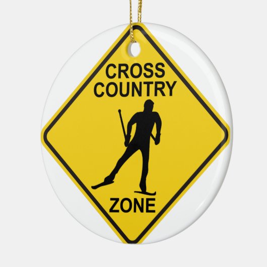 Ski-zone van het land keramisch ornament (Links)