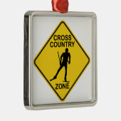 Ski-zone voor landen over land metalen ornament (Rechts)