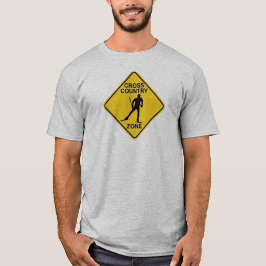 Ski-zone voor landen over land t-shirt (Voorkant)